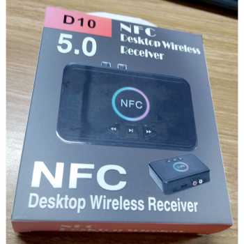 Centechia Audio Bluetooth 5.0 Receiver Adapter NFC RCA AUX - D10 Sehingga dapat digunakan hingga jarak 15 meter