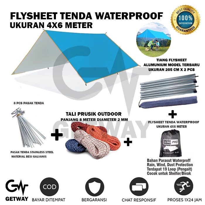 AIMPRO FLYSHEET TENDA 4X6 6X4 METER