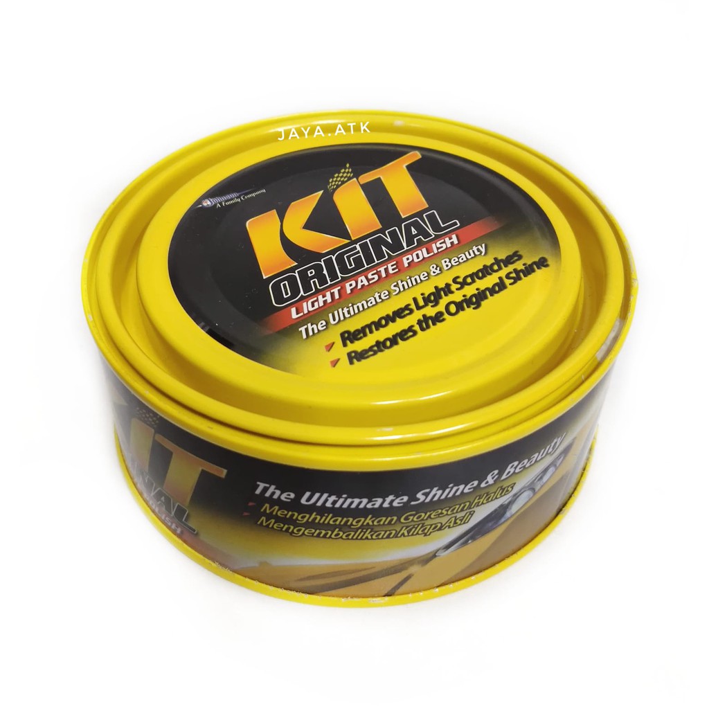 KIT WAX POLES MOBIL KALENG KUNING 225 GR KIT LIGHT PASTE ORIGINAL PENHILANG GORESAN HALUS PENGKILAP