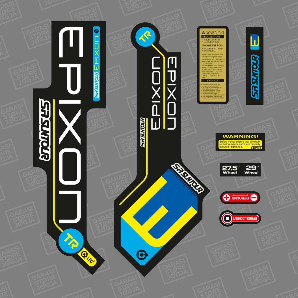 Decal Stiker Fork Suntour Epixon TR