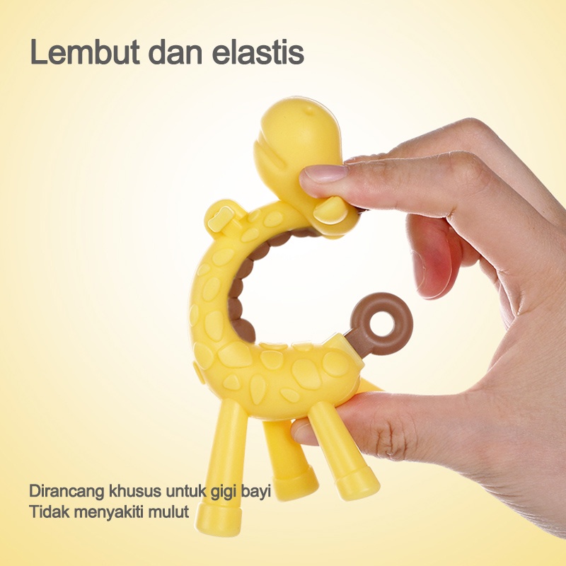 Teether Jerapah/Teether bayi/Teether Gigitan Bayi Giraffe/Jerapah teether  L70