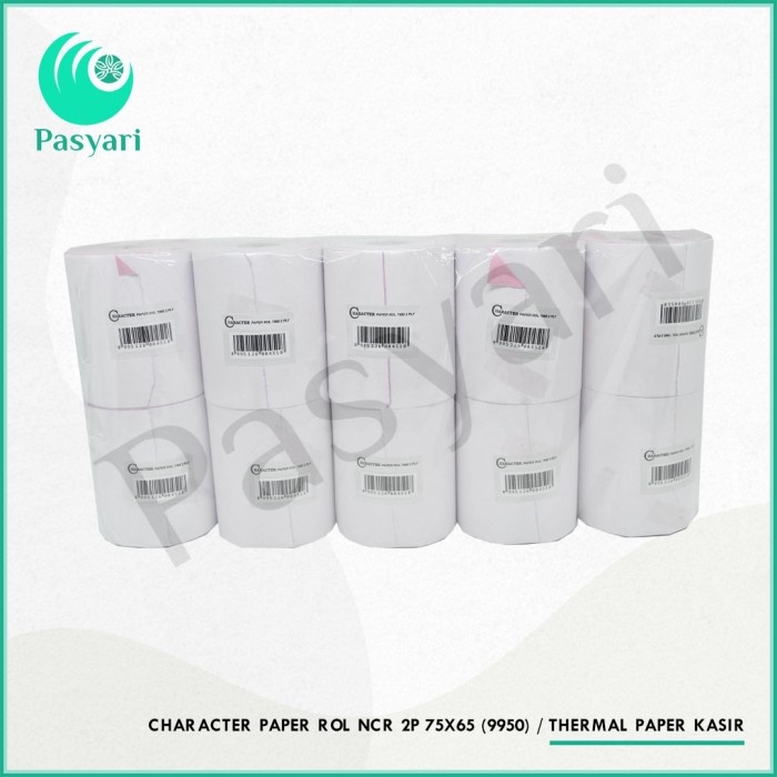 

Character Paper Rol Ncr 2p 75x65 9950 Thermal Paper Kasir