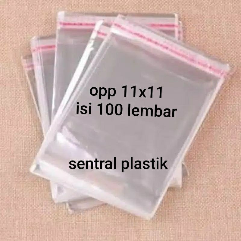 

Plastik opp bening lem perekat 11x11