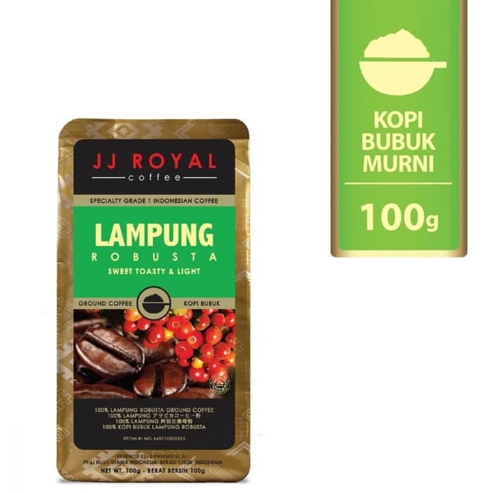 

Coffee - Kopi JJ Royal Lampung Robusta Ground Bag 100 Gram