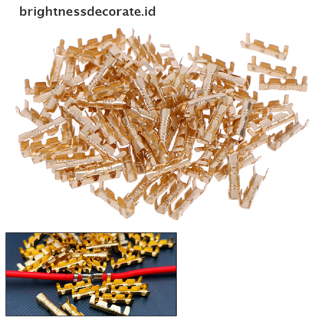 [birth] 100Pcs brass copper 0.5-1.5mm² crimp electrical connector wire terminal kit [ID]