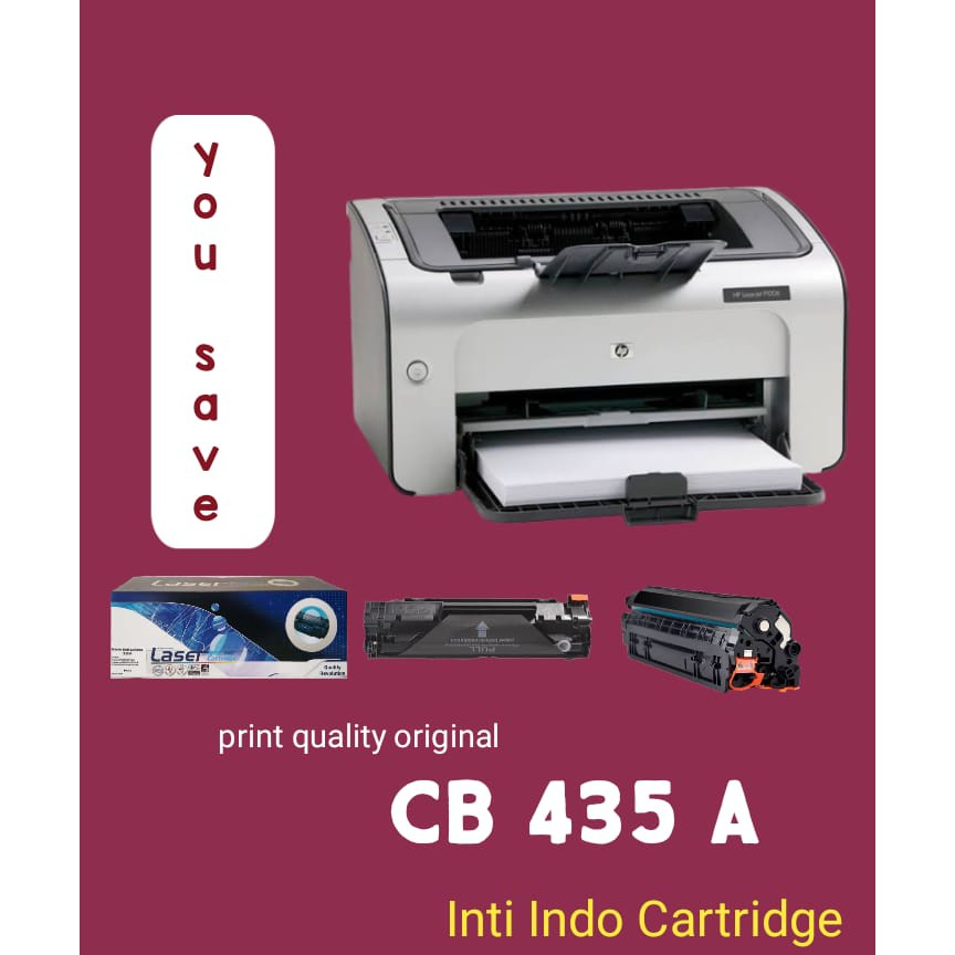 Toner Cartridge Cb435a 35a Compatible Printer Laserjet Hp P1005 P1006 Shopee Indonesia