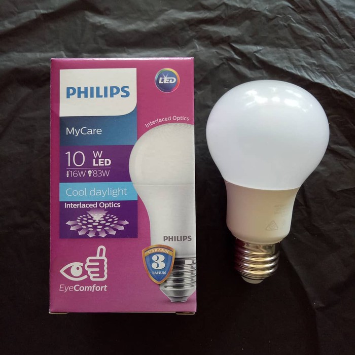 Lampu Bohlam LED Philips 10W 10 Watt 10Watt 10 W CoolDayLight MyCare