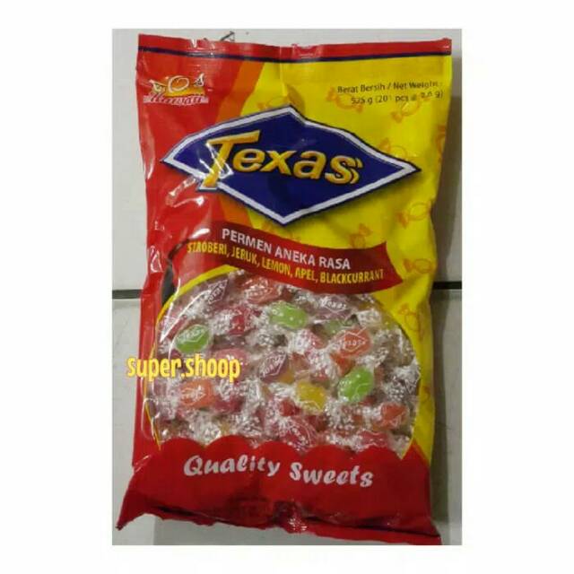 

Promo Permen jadoel Texas BESAR Texas Liliput 525 gr isi 201 pcs candy liliput permen jadul Murah