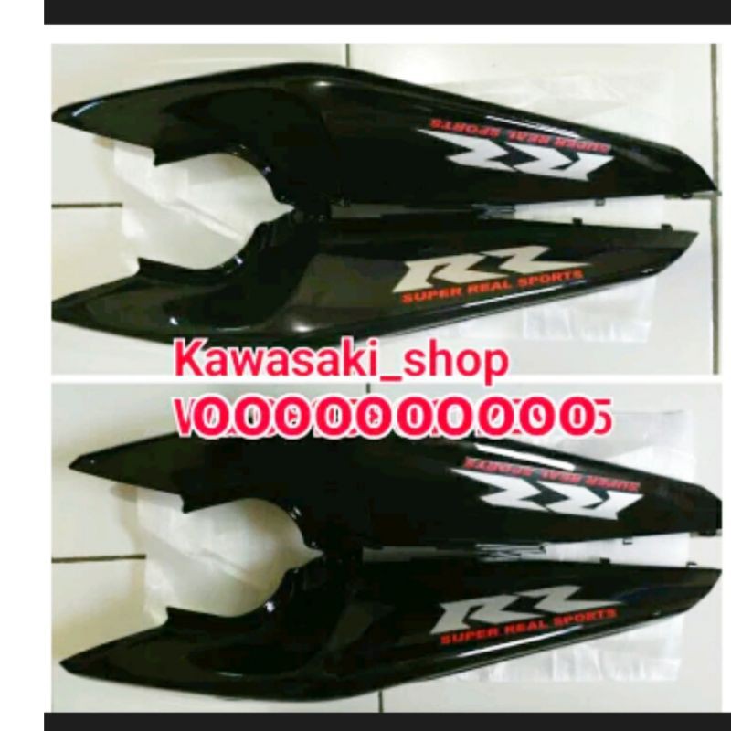 cover body belakang ninja rr new hitam stiker original