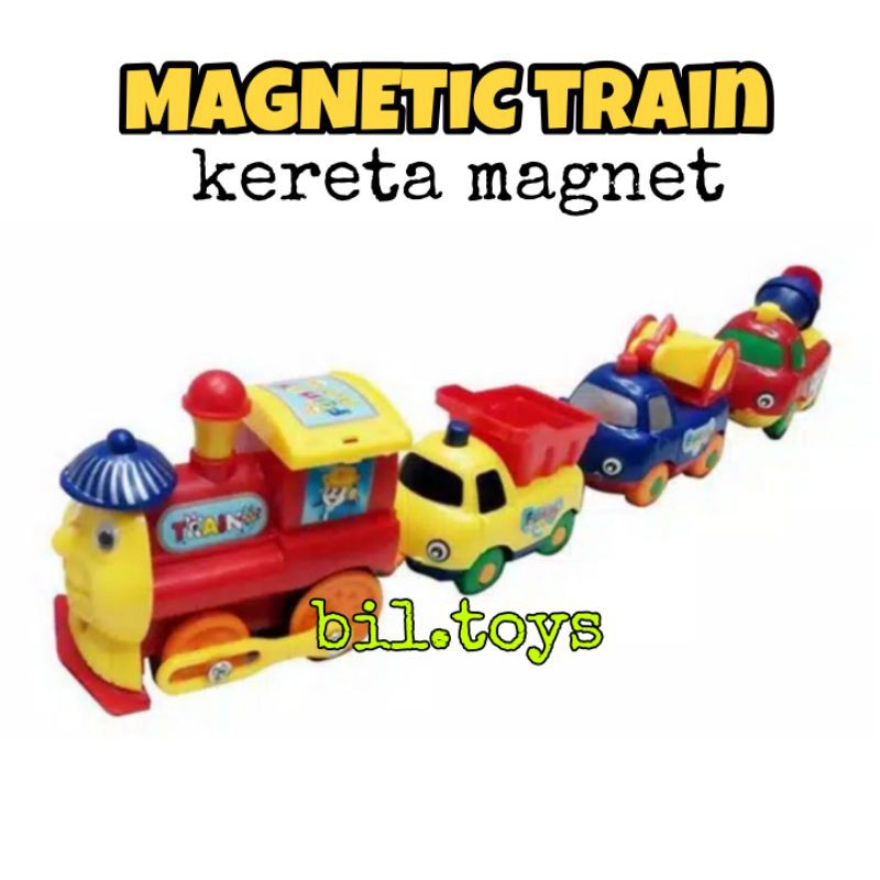 MAINAN ANAK LAKI LAKI  PEREMPUAN PLAY TRAIN KERETA MAGNET MOBIL KONSTRUKSI MURAH