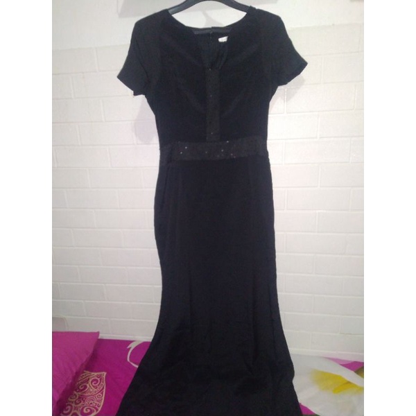 Preloved Dress Prom Nite Black Size Small Thrift