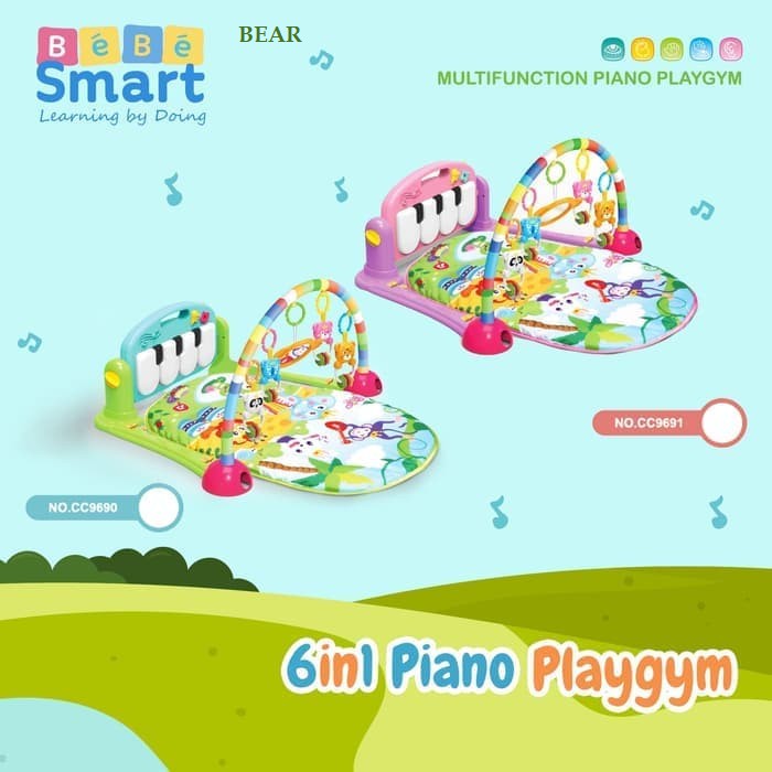 Bebe Smart 6 In 1 Piano Playmat Shopee Indonesia