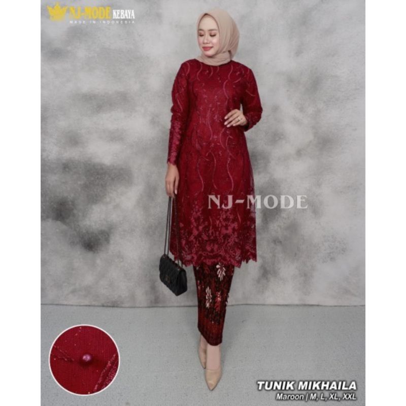 TUNIK KEBAYA MODERN - ATASAN TUNIK TILE - KEBAYA BROKAT - KEBAYA KONDANGAN - KEBAYA MEWAH