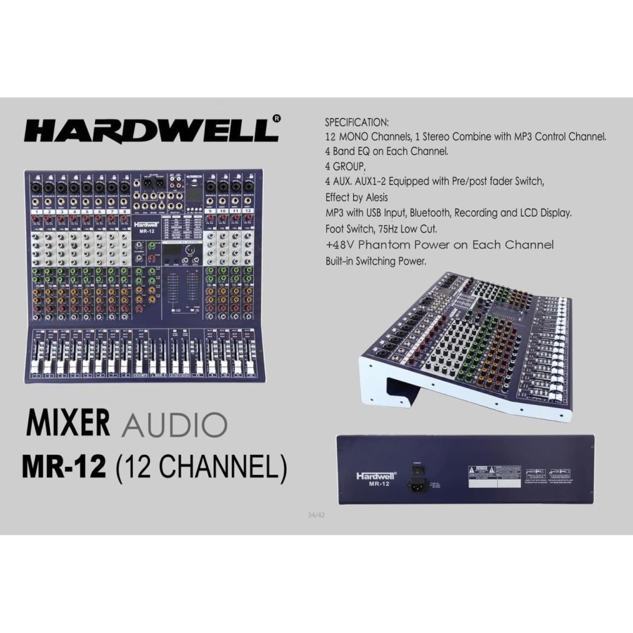 Mixer Audio / Papan Mixer Hardwell MR 12 Original