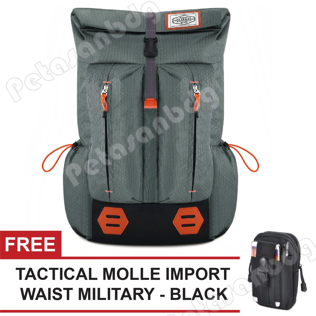 PTS -Gear Bag North East - Backpack NE-88 - Summer Grey + FREE Tactical Molle IMPORT - Black