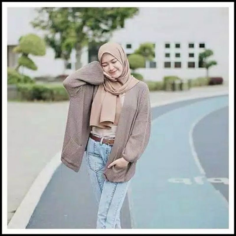 BAJU ATASAN WANITA / CARDIGAN RAJUT TEBAL / LAVELA CARDI PREMIUM /SWEATER OVERSIZE / OUTERS KNIT /