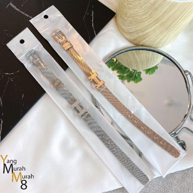 Gelang Rantai Pasir Titanium Hermes