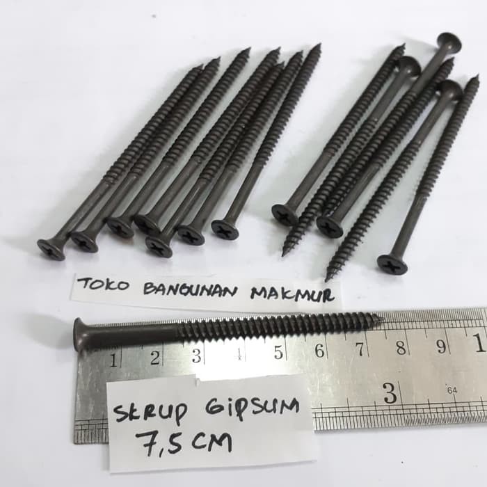 Skrup Gipsum 8x3" 7.5 cm Sekrup Gypsum per 100 pcs