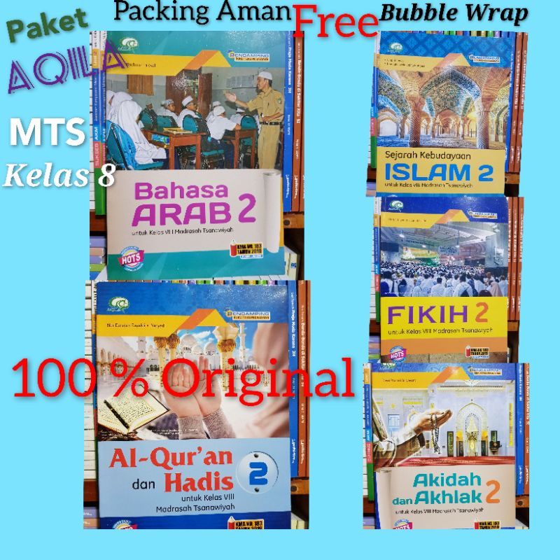 Aqila MTS Kelas 8 KMA 2019.Akidah akhlak.Fikih.Bhs arab.Qur an dan Hadis.Ski