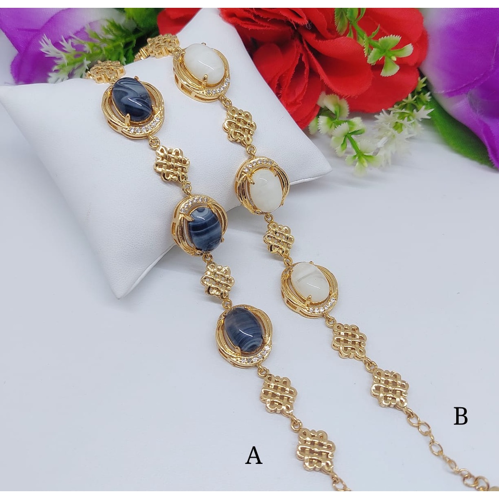 Gelang wanita lapis emas permata Perhiasan Jewelry A-M