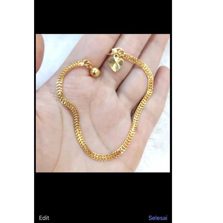 Harga Bersahabat.. Gelang lipan sisik Gold 24k Xuping