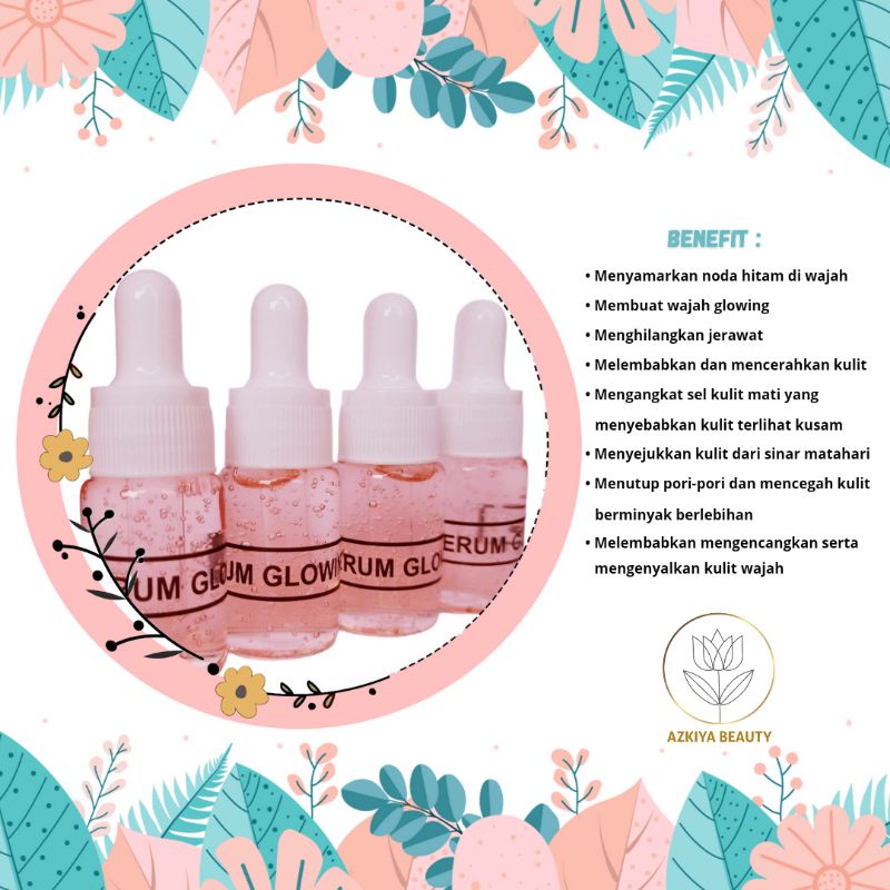 Serum Glowing Original Azkiya 10 ml | Serum Brightening Viral Murah