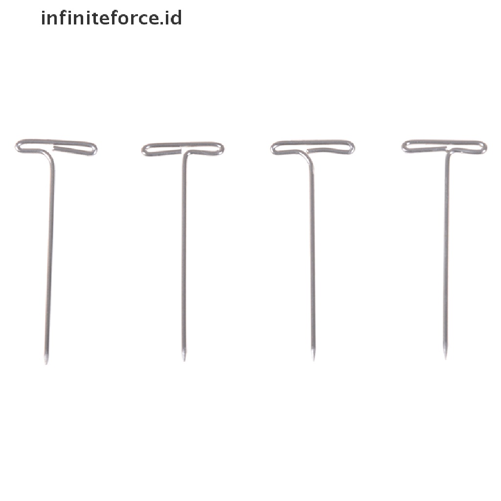 (Infiniteforce.Id) 50pcs Pin T Bahan Metal Panjang 32 / 35MM Untuk Diy