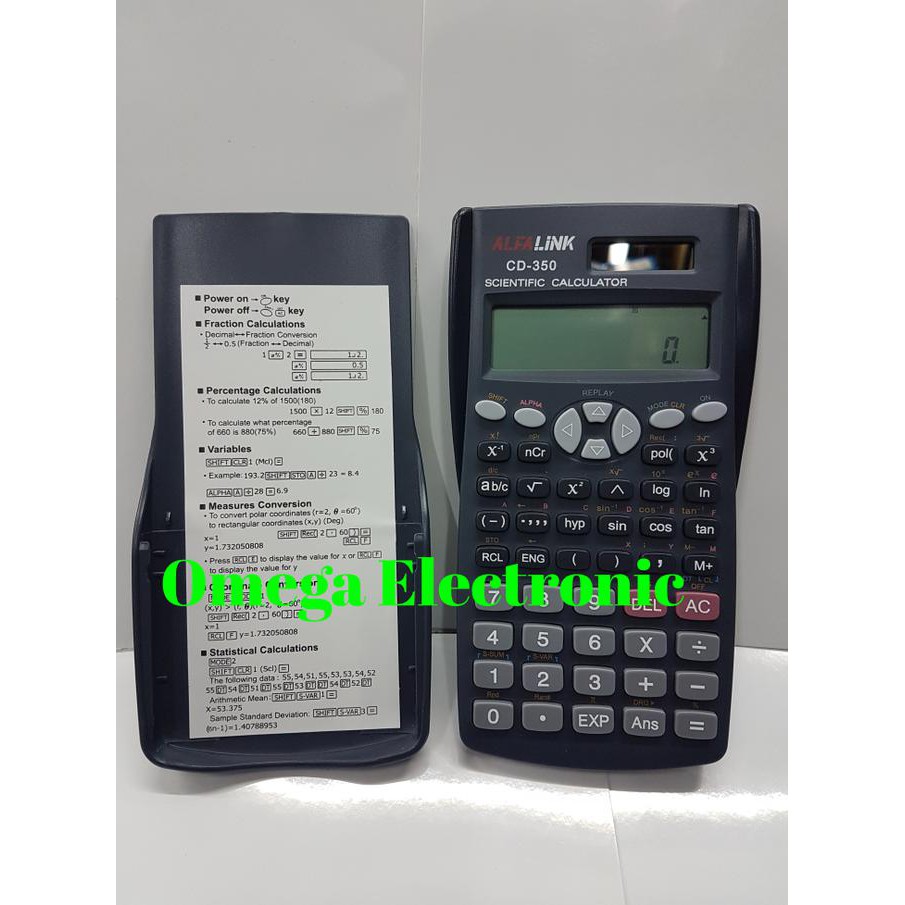 

Alfalink CD-350 Scientific Calculator Kalkulator Sekolah Kuliah