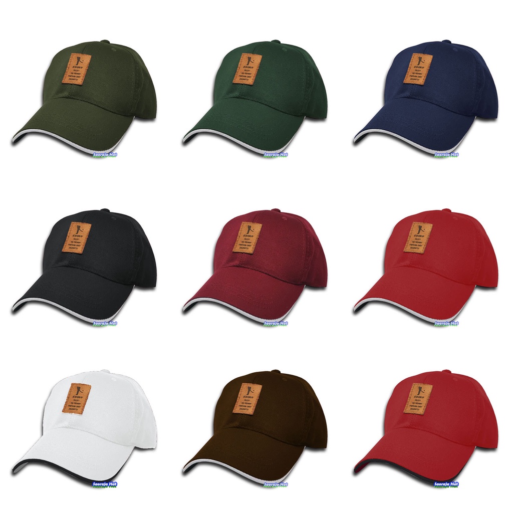 EDIKO Topi Baseball Golf Logo Ediko Bahan Rafel Daimaru Premium pengait cakop besi pria dan wanita