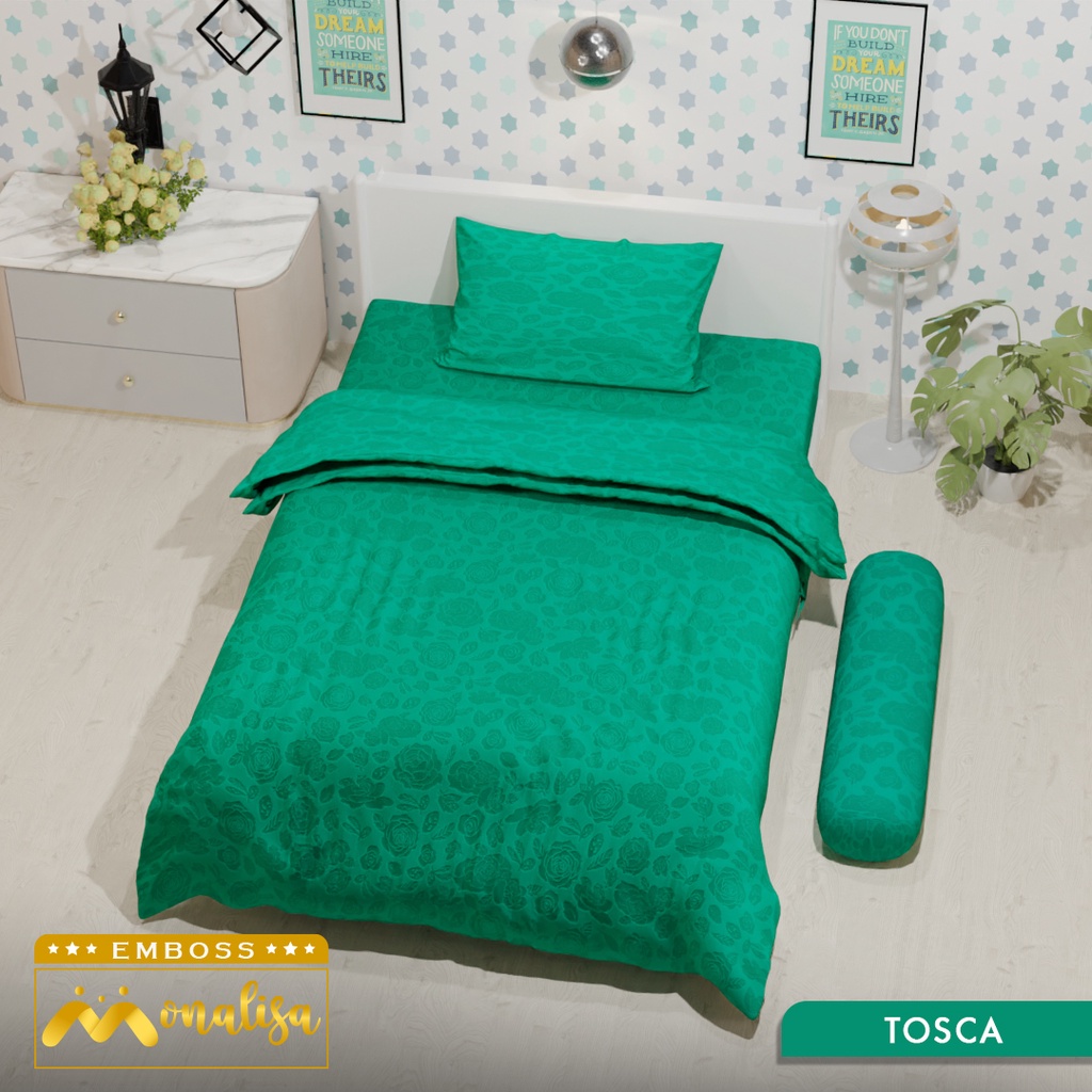 Monalisa Emboss BedCover SET Sprei Uk 100/120 - Tosca