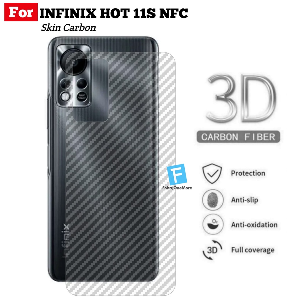 Skin Carbon INFINIX HOT 11S NFC Back Skin Motif Transparant Anti Jamur Back Handphone