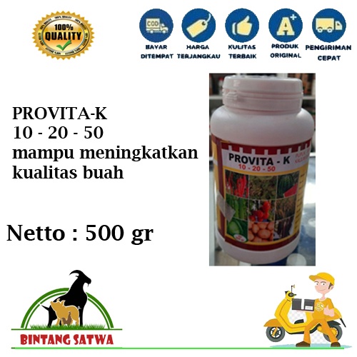 Provita K 500 Gram Pupuk Booster Bunga dan Buah Growmore Pembungaan