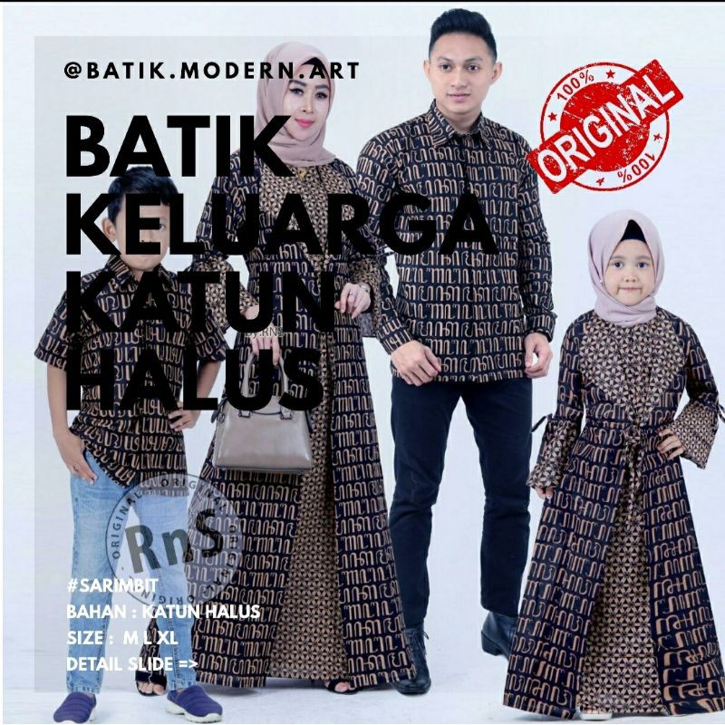 Batik Keluarga Katun Halus & Batik Anak (1234) .. Slide=>>