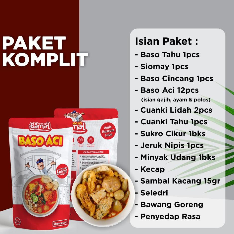 

『IMPORT』 Baso Aci Bamal Paket Komplit Boci Khas Garut murah
