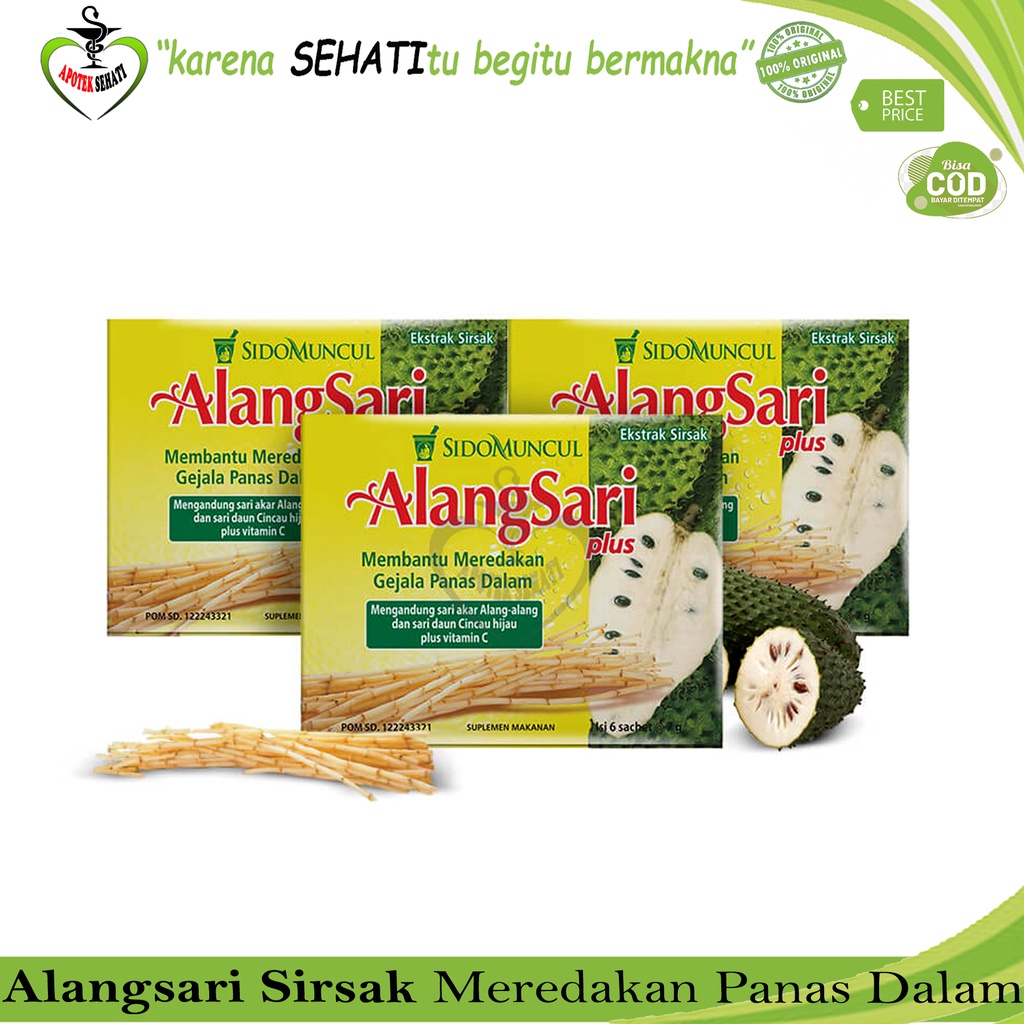 All Varian Alangsari Plus Sidomuncul 6sachet Alang Sari Sariawan Panas Dalam