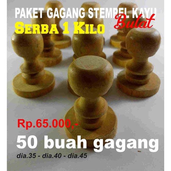 Dijual Gagang Stempel Kayu Bulat Baik