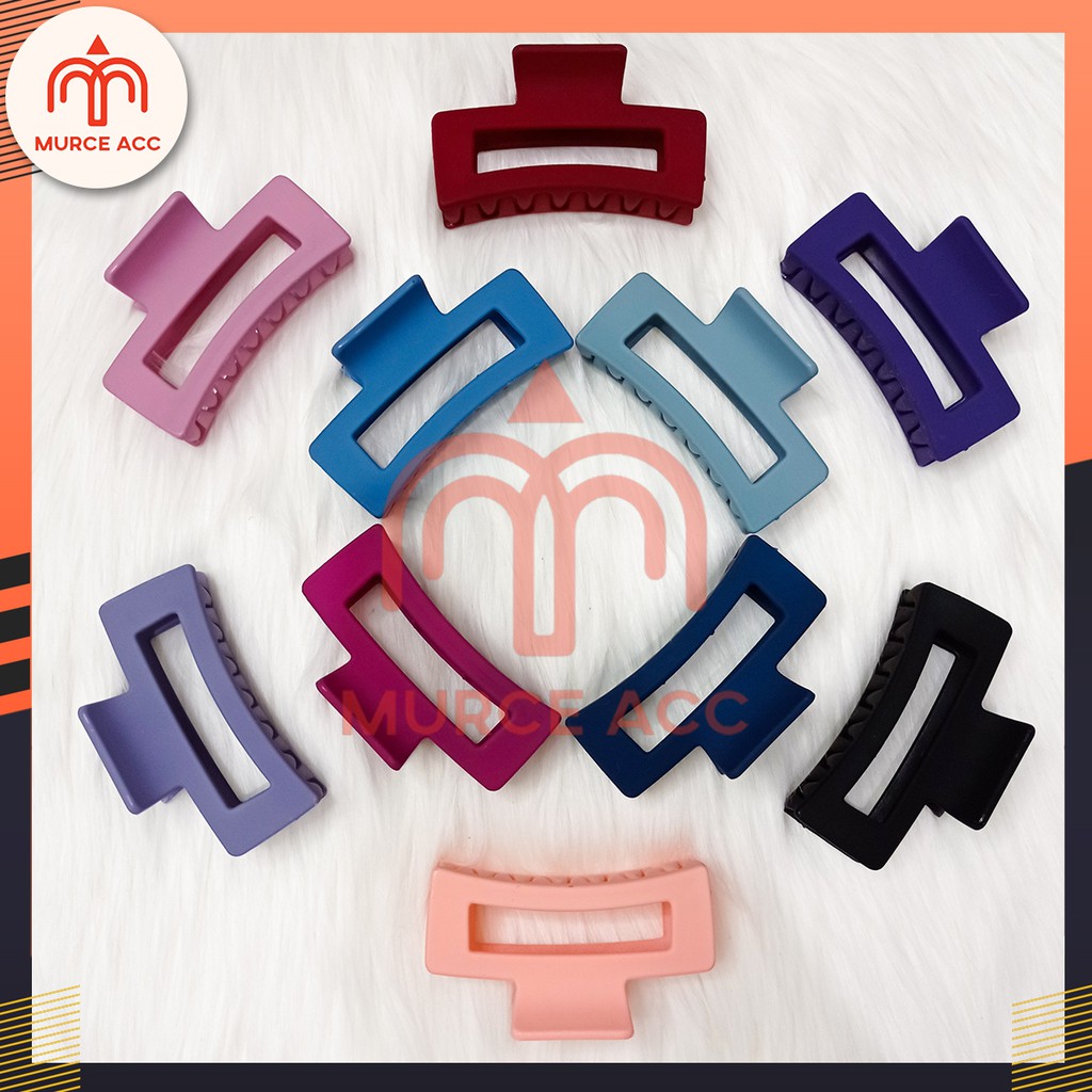 Jedai Doff Kotak Persegi Panjang Jumbo Premium / Jepitan Rambut Salon Kotak Bolong