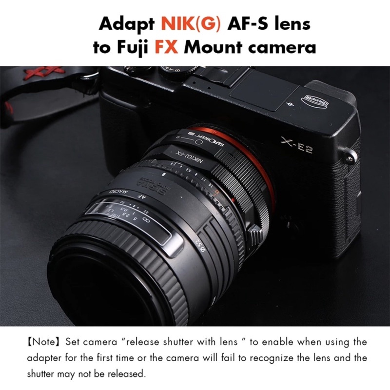 K&amp;F Concept Pro Lens Adapter - Lensa Nikon G to FujiFilm Fuji X Mount Camera - NikonG - FX - High Precision Anti Reflection - SKU 1.027.0020 - KF06.443