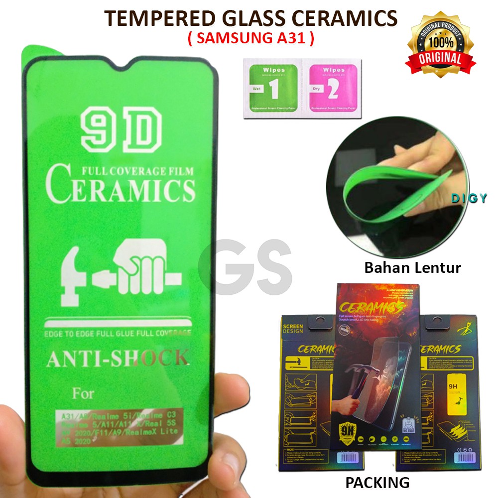 Ceramic Full SAMSUNG A02S A10S J5 PRIME A21 A21S A31 A32 VIVO Y30 Y50 Y15 Y91C Tempered Flexibel