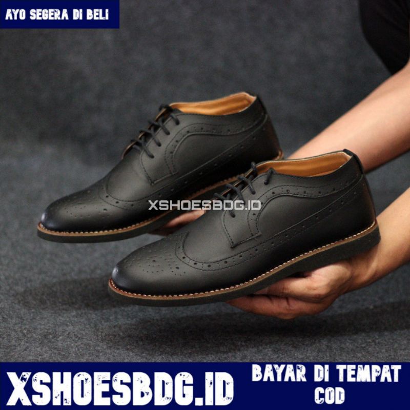 Sepatu Formal Pria Pantofel Hitam Pria Kerja Santai Kondangan Main Hitam Coklat