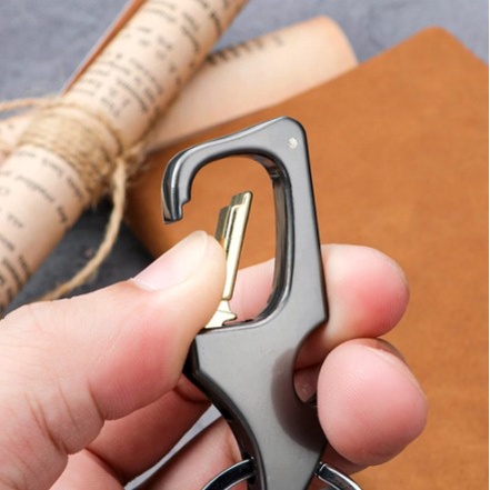 Gantungan Kunci pisau lipat pocket EDC Mini Pembuka Buka Botol Unik Keychain bottle Opener Carabiner