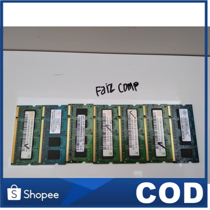RAM LAPTOP MEMORY LAPTOP SODIMM DDR 2 512 MB
