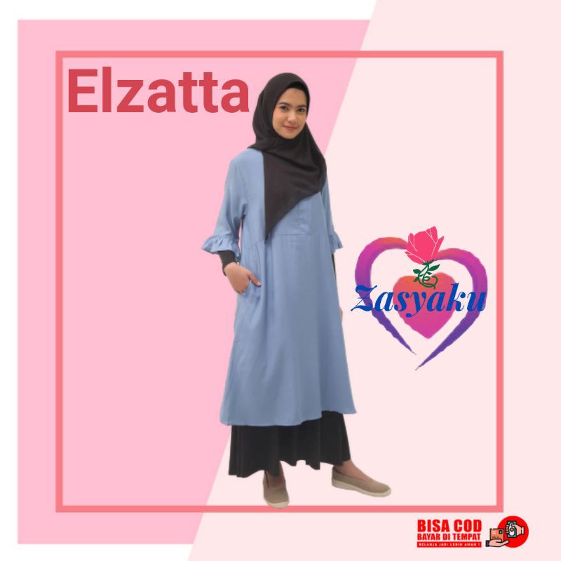Maya Dress Muslim Elzatta Original outer busana muslimah ori branded wanita homewear home wear