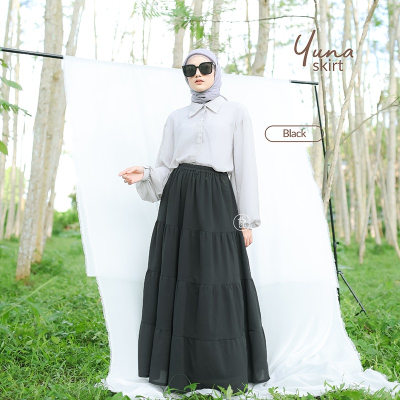 YUNA SKIRT / MAXI SKIRT / ROK SUSUN / ROK RUFFLE PANJANG / ROK TUMPUK