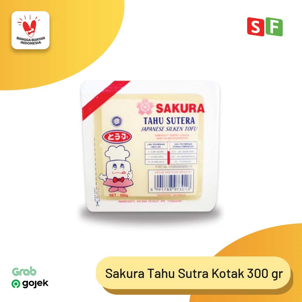 

Tofu Kotak Sutera 300Gr 'Sakura'