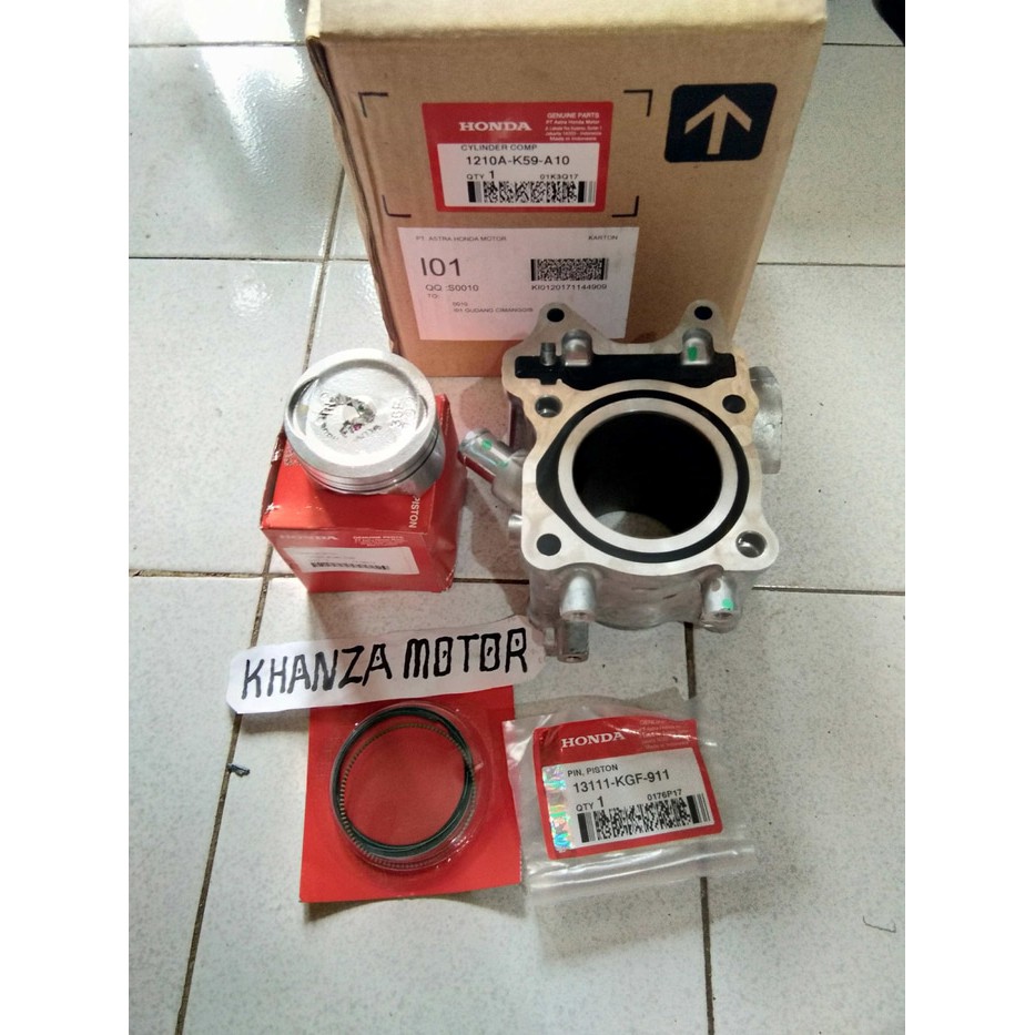 BLOK SEHER DAN PISTON KIT STD VARIO 150 ASLI AHM