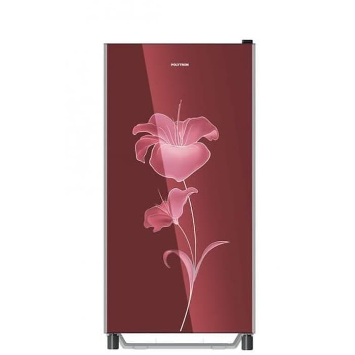 POLYTRON PRO 15 GORF RED KULKAS 1 PINTU 150 LT LITER TEMPERED GLASS PRO15GORF