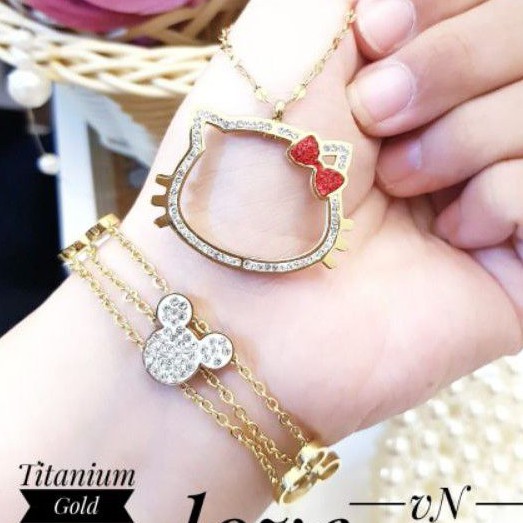 Titanium Set Kalung dan Gelang 117