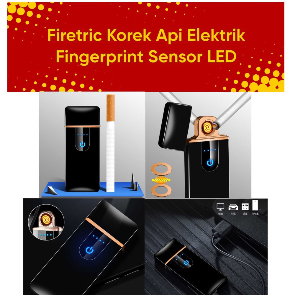 BABEE KOREK API ELEKTRIK FINGERPRINT TOUCH SENSOR LED SCREEN UNIK KEREN MURAH MERIAH KADO