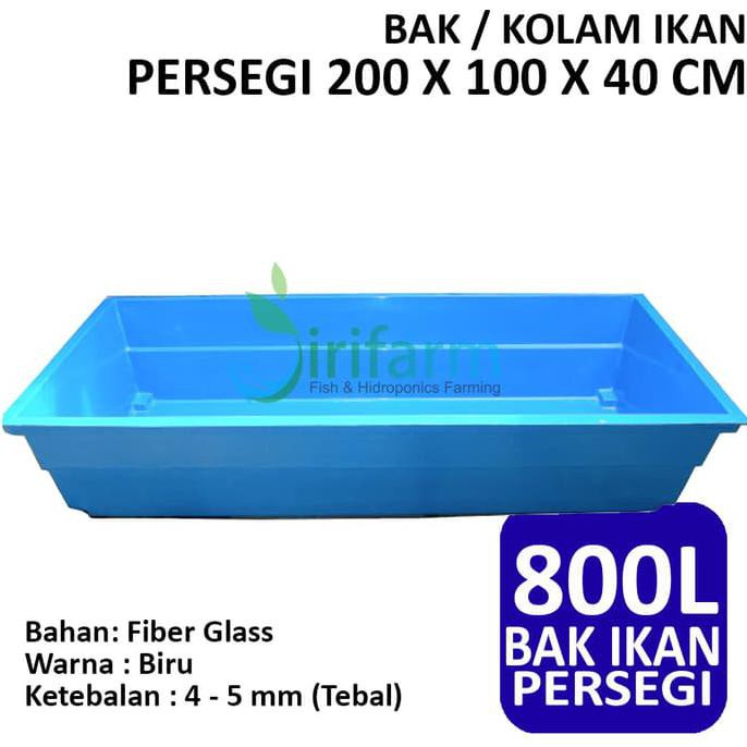 Bak / Kolam Ikan Persegi 200 X 100 X 40 Cm Fiber Tebal Berkualitas